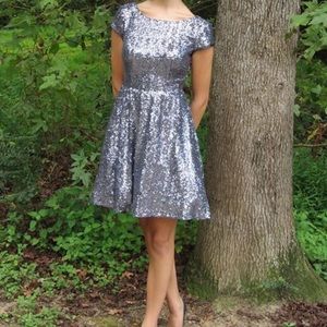 Gunmetal Sequins Dress